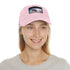 White baseball cap with Norwegian flag patch for Nordic fashion fans.