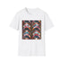 Abstract art deco pattern charcoal t-shirt in size small.