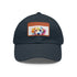 Lovable Lab Cap in White with Light Brown Patch, Rectangle Shape