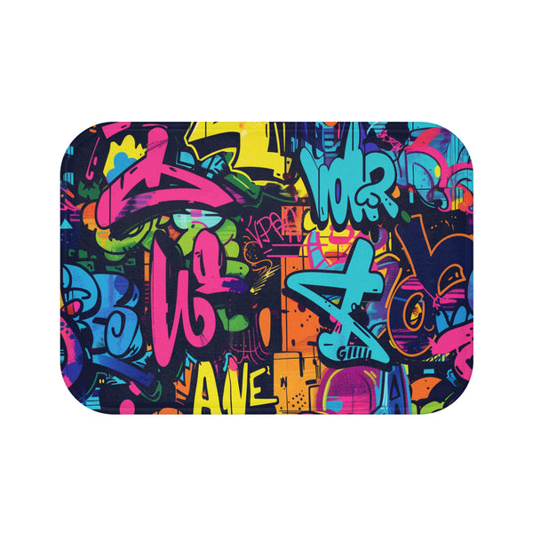 Neon Graffiti Bath Mat | Bath Mats | Bath, Bathroom, Home & Living, Indoor, Sublimation | Prints with Passion