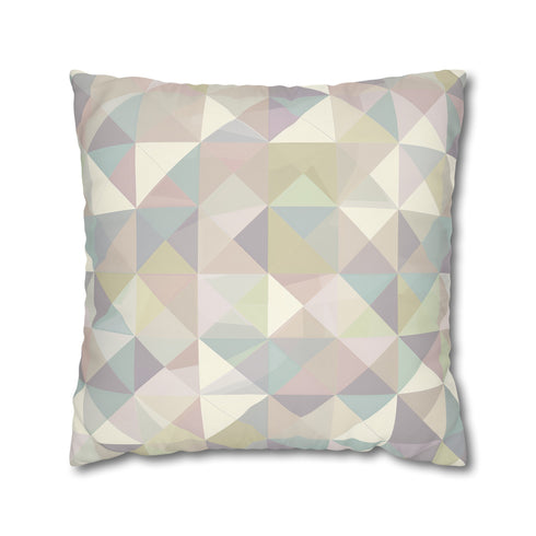 Soft pastel geometric pillow case, modern elegance for bedroom decor