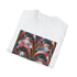 Retro Rhapsody Charcoal T-Shirt with Abstract Art Deco Pattern