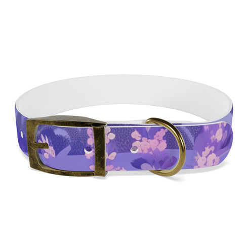 Lavender Fields Dog Collar in Black Onyx for Stylish Dogs