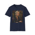 Charcoal cotton T-shirt featuring colorful J.K. Rowling portrait in regular fit