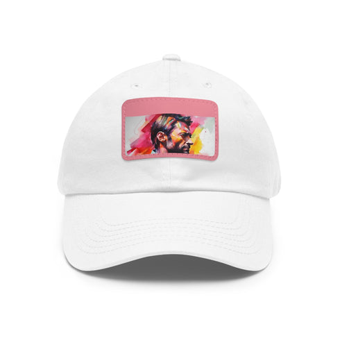 Vibrant watercolor Hugh Jackman cap in neon colors for unisex style.