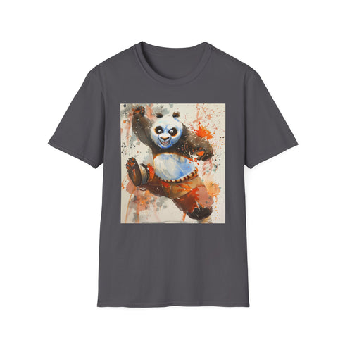Legendary Dragon Warrior Po Kung Fu Panda T-Shirt Charcoal S Men/Women Fit