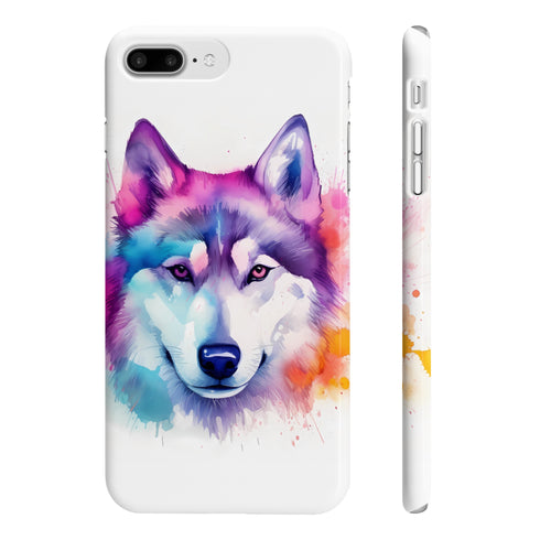 Arctic Beauty Husky Eyes Phone Case Matte Slim iPhone 8 Plus.