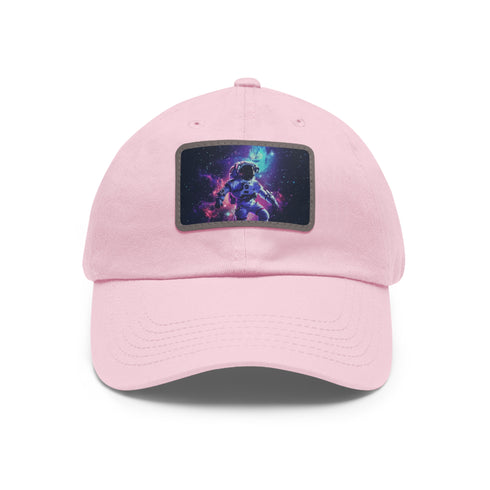 Galactic Explorer Cap in White with Light Brown Patch for Unisex.