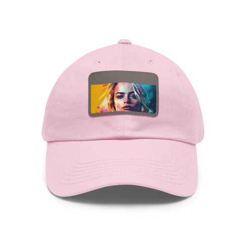 Neon Dream Margot Cap in White with Light Brown Patch