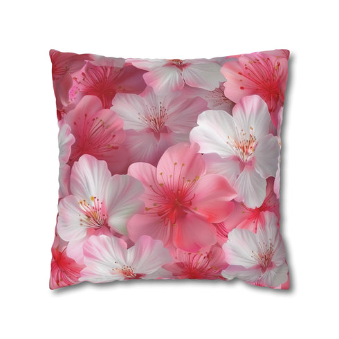 Cherry Blossom Dream Pillowcase - Pink and white seamless pattern, elegant and beautiful decor upgrade