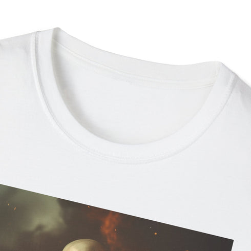 Charcoal cotton T-shirt embracing Avatar spirit with vivid elemental design