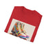 Retro roller skate design t-shirt in charcoal S size, unisex fit.