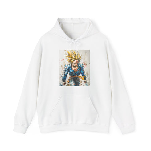 Navy Trunks Super Saiyan Fury Hoodie for Men and Women.