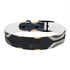 Stylish black onyx tile dog collar for medium dogs.