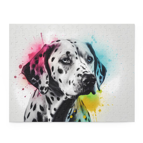 Adorable Dalmatian themed jigsaw puzzle for dog lovers of all ages