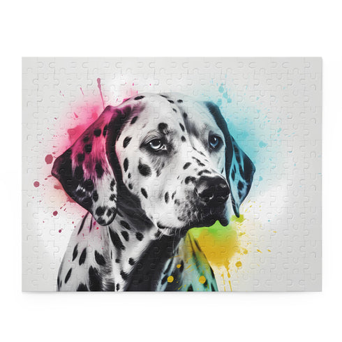 Dalmatian dog themed 120-piece puzzle for dog lovers of all ages.