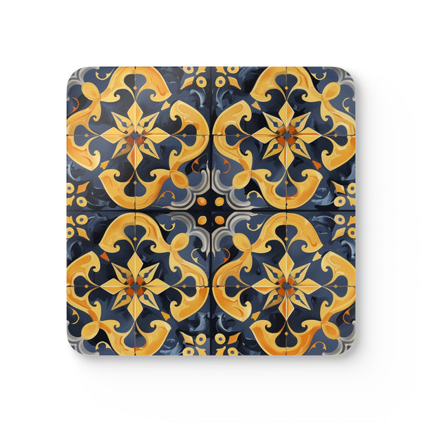 Artisan corkwood square coaster set in one size summer picks.