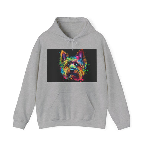 Tiny Yorkie Big Personality Navy Hoodie for Men and Women