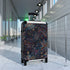 Colorful firework pattern small black travel suitcase bag for accessories.