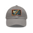 Fractal Fusion Baseball Cap in White with Light Brown Rectangle Patch