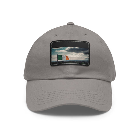 Emerald Isle Pride Baseball Cap in White with Light Brown Patch