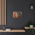 Stylized Yin Yang Made of Waves and Fire Stretched Canvas Wall Art