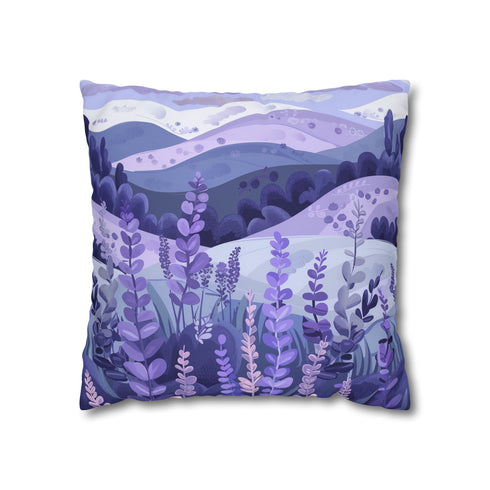 Soft lavender floret pattern pillowcase for tranquil bedroom decor