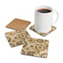 Ocean blue eyes square corkwood coasters with mesmerizing eye pattern.