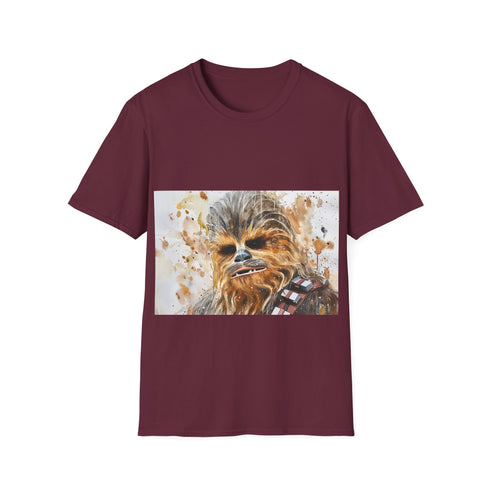 Chewbacca watercolor t-shirt in charcoal, crew neck, regular fit.