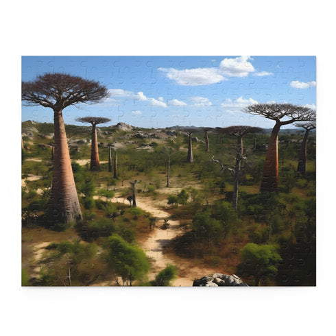 Vibrant Madagascar biodiversity jigsaw puzzle featuring unique island flora and fauna.