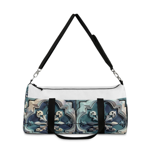 Abstract artisan tile pattern small duffel bag for trendy travelers.