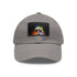Neon watercolor Storm Trooper baseball cap in white with light brown patch