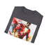 Shazam lightning graphic tee in charcoal cotton with crew neck.