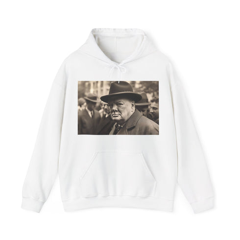 Wartime Winston Churchill Hoodie in Navy for Men and Women
