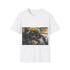 Vibrant bumblebee watercolor tee, perfect for nature and art enthusiasts.