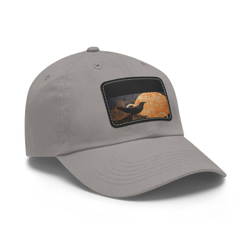 Abstract black gold copper baseball cap with unique design for sophistication.