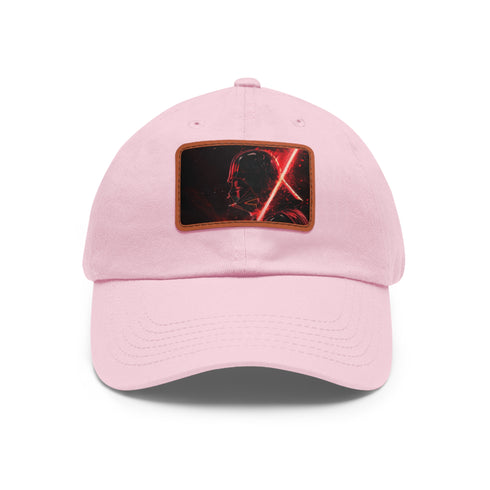 Dark Side Vader Sith baseball cap in white with rectangle patch.