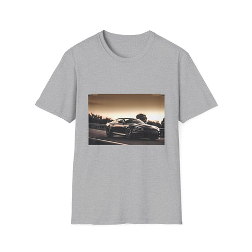 Charcoal cotton T-shirt with vibrant Aston Martin racing design