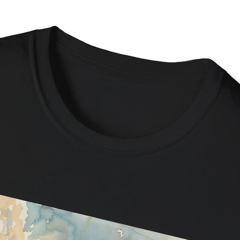 Royal Watercolor Buckingham Palace T-Shirt in Charcoal, Size S.