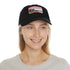 Kiwi Lake Adventure Baseball Cap in White with Light Brown patch
