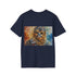 Watercolor charcoal t-shirt with Chewbacca design cotton crew neck regular fit