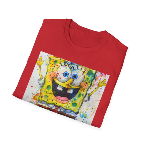 SpongeBob SquarePants T-Shirt in Charcoal, Regular Fit Disney Cartoon Design