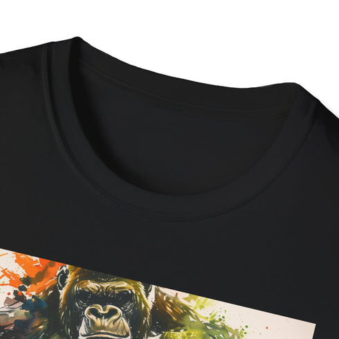 Charcoal Kong T-shirt with crew neck cotton fabric featuring majestic Skull Island guardian