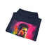 Tom Cruise Neon Watercolor Hoodie in Navy S Unisex Regular Fit.