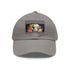 Neon watercolor Jeff Bezos cap with light brown rectangle patch.
