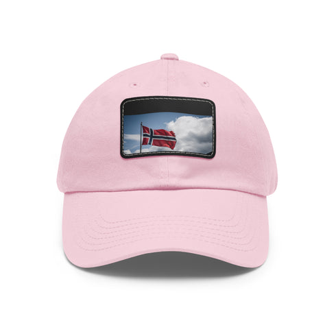 Nordic Pride Baseball Cap in White with Light Brown Patchvis Unisex.