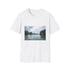 DTG charcoal crew neck T-shirt with Halong Bay inspired serene sea print