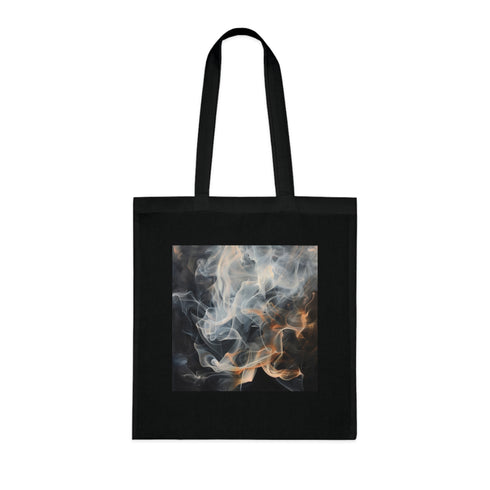 Ethereal Smoke Tote Bag with abstract smoke art design.