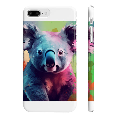 Watercolor koala phone case for iPhone 7 Plus in glossy finish