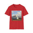 Charcoal retro camper van T-shirt with a coastal summer vibe